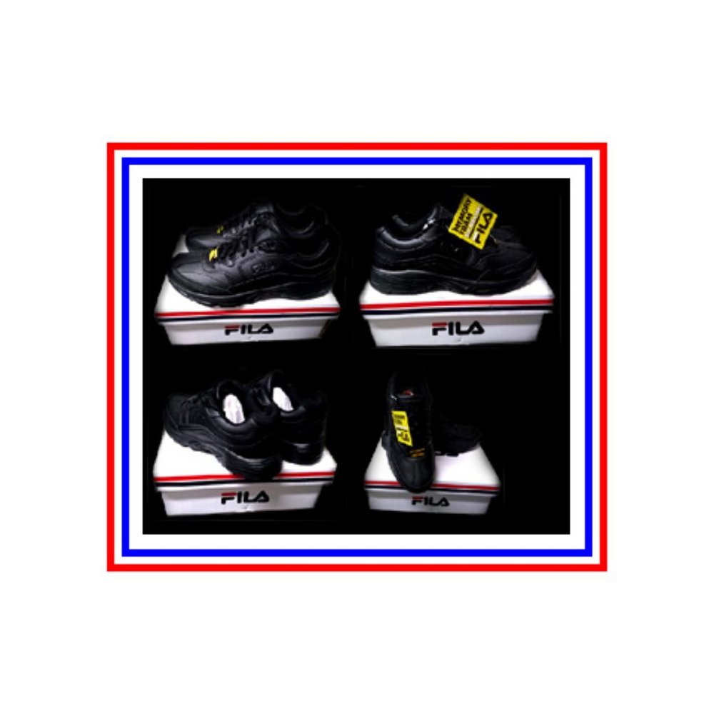 New Fila Black Men's Athletic Shoes